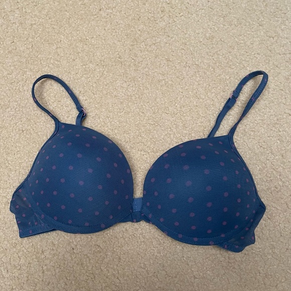 Xhilaration Intimates Blue Pink Polkadot Bra 34B - Picture 1 of 4